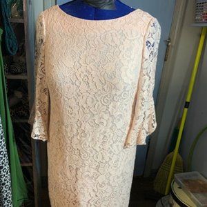 Jessica Howard Lace Sheath Dress, 3/4 Bell Sleeves